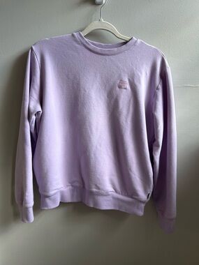 Fila Lavender Pullover Sweatshirt with Subtle Logo 90s Athleisure with Pockets